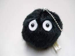 Makuro Kurosuke Black Spirit Dust From The Animated Movie My Neighbor Totoro From Miyazaki Round Puff Ball 2 X Totoro Animated Movies My Neighbor Totoro