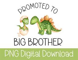 Promoted to Big Brother Png, Big Brother PNG Digital Download, Dinosaur,  Digital Download, Sublimation Designs Downloads, Sublimation Design