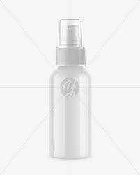 Glossy Spray Bottle Mockup In Bottle Mockups On Yellow Images Object Mockups