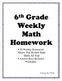 Kim's house has 3 windows in the kitchen, 1 in the living room, 1 in the bathroom, 6 in the porch, and 2 in the bedroom. 6th Grade Math Weekly Review Worksheets Teaching Resources Tpt