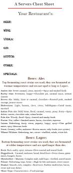 Server Book Cheat Sheet Iamwaitress Server Book Bartending Tips Waitressing Tips