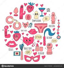 Doodle jucarii sexuale vectoriale amuzante pentru sex shop, magazin online  Dildo, sex. dragoste, pasiune, ispită, video, porno, jucarii umoristice sex  shop Vector de stoc de ©Helen_F 149781460