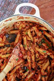 Eggplant Caramelized Onion And Tomato Pasta Recipe Well Vegan Recipe Eggplant Pasta Tomato Pasta Recipe Tomato Pasta