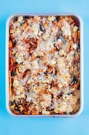 One Tin Roasted Aubergine And Courgette Pasta Bake Recipe Food Recipes Savoury Food