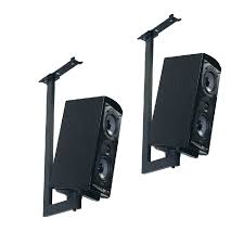 Am41c Side Clamping Bookshelf Speaker Ceiling Mount With Tilt Swivel Pair Black In 2020 Speaker Speaker Wall Mounts Speaker Mounts
