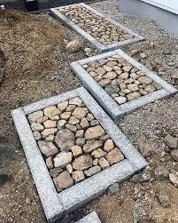 アプローチ 延石 御影石 乱張り 割栗石 岐阜石 真行草 延段 庭 庭づくり 揖斐川庭石センター 庭 御影石 庭 づくり
