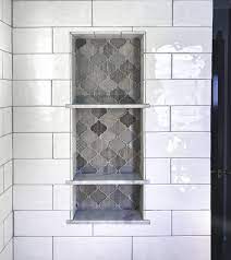 Arabesque Tile Shower Shelf Niche White Subway Shower Tile Marble Bathroom Shelves Tile Shower Shelf Shower Shelves Tile Bathroom