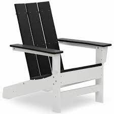 Springtime collections have arrivedsee what's new 25% off just landed! Breakwater Bay Oakdale Plastic Adirondack Chair Color White Black Warehouse Direct Furniture