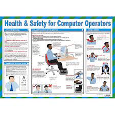Take measures to preserve your wellbeing with our guidance on health and safety when working with computers. Health And Safety For Computer Operators Laminated Health Safety Posters Safety First Aid