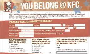 Kfc Application Pdf Job Applications Com