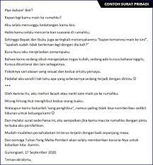 22 Contoh Surat Pribadi Singkat Untuk Sahabat Guru Ortu Surat Guru Teman