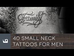 40 Small Neck Tattoos For Men Youtube