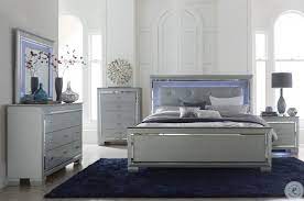Add to compare 0 /4. Allura Silver Panel Bedroom Set Silver Bedroom Furniture White And Silver Bedroom Grey Bedroom Furniture