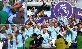 A total of six teams have won the premier league title since its induction and rebrand from the first division in 1992. Man City Lift Premier League Trophy After Ederson Moves Pitch Invaders Daily Mail Online