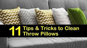 First, mix half a cup of baking soda with half a cup of white vinegar. 11 Tips Tricks To Clean Throw Pillows