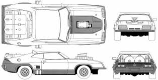 It is based on a 1973 ford falcon xb gt coupe, which was modified to become a police interceptor by the main force patrol. Blueprints Cars Various Cars Mad Max Interceptor Ii The Road Warrior