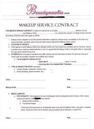 professional makeup artist contract