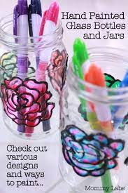 Hand Painted Glass Bottles And Jars Different Ways To Paint Painted Glass Bottles Bottle Crafts Bottles And Jars