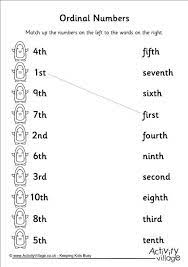 The rules for the written words are the same as those of ordinal numbers (we use a hyphen for tens and for hundreds, thousands and millions, we use and). Ordinal Numbers Match Up Worksheet Ordinal Numbers Number Worksheets Kindergarten Numbers Kindergarten