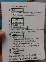 Berikut ini adalah tata cara, urutan dan do'a sholat jenazah : Ahmad Sanusi Husain Com Panduan Solat Jenazah