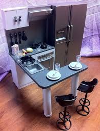 Ooak Barbie Kitchen 1 6 Scale Furniture Bar Stools Dishes Food Accessories Barbie Kitchen Diy Barbie House Barbie Doll House