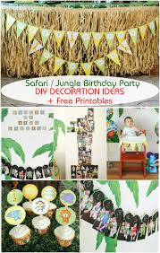 safari jungle themed first birthday party part iii diy decoration ideas free printables included roxy s kitchen