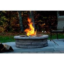 All ring kits are available with a traditional fire ring or our popular penta style burner. Nantucket Pavers Ledgestone 47 In Concrete Fire Pit Ring Kit Brown 72003 The Home Depot Stone Fire Pit Backyard Fire Fire Pit Kit