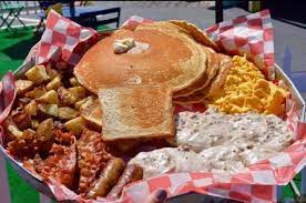 This Gigantic Breakfast In West Virginia Is So Huge It S Served On A Fresh Garbage Can Lid Breakfast Fresh Garbage Food