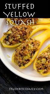 Easy Stuffed Yellow Squash Cooking Yellow Squash Yellow Squash Recipes Summer Squash Recipes