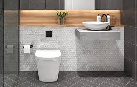 Amy bartlam for such a small space, the bathroom can command a lot of attention. Tiles Talk 5 Ways To Mix Match Tile Sizes In Your New Bathroom Perini