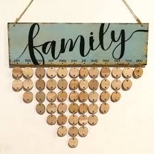 Just 13 56 Buy Diy Wooden Family Birthday Calendar Reminder Board Wall Hanging Online Shopping At G Family Birthday Calendar Family Birthdays Wooden Calendar