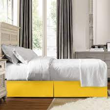 Biscaynebay wrap around bed skirts elastic dust ruffles, easy fit wrinkle and fade resistant textured silky luxrious fabric solid color, silver grey king 15 inches drop flora home. California King Bed Skirts You Ll Love In 2021 Wayfair