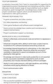 Software asset management analyst job duration: Pixelpar On Twitter The Pokemon Company Are Now Recruiting A Localisation Associate Tech Team Role Includes Creation Of In Game Screenshots Videos Dlc Prep Testing Hardware Software Asset Management Job Went Up 2 Days