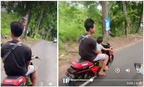 Viral Anak Balita Kendarai Motor di Jalan Raya, Netizen Auto Deg-degan |  News  on RCTI 