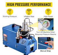 VEVOR High Pressure Compressor, 4500PSI/30MPA/300BAR High Pressure Air Compressor, 1800W 110V Manual Stop Air Rifle Compressor Suitable for Paintball ...