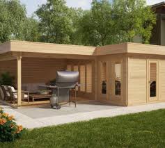 Eck Gartenhaus Hansa Corner A 18m2 44mm 3x6 Hansagarten24 Gartenhaus Gartenhaus Mit Terrasse Eckgartenhaus