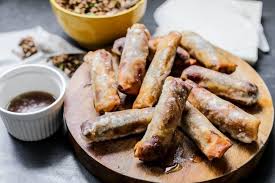 Ngohiong Ngohiong Is A Deep Fried Battered Rice Paper Roll Filled With Singkamas Jicama Ubod Coconut Palm Heart Minced Food Spicy Dipping Sauce Recipes