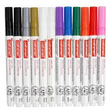 2 mm medium point tip paint pens: Medium Line 12 Color Paint Pen Set By Craft Smart Michaels