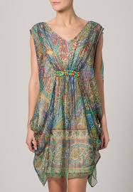 Rene Derhy Tarif Blusenkleid Turqouise Zalando De