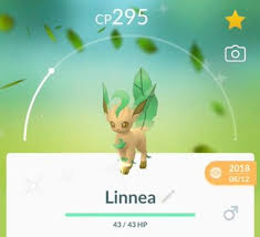 Eevee Can Evolve Into Leafeon Or Glaceon With The Nicknames Linnea Or Rea In Pokemon Go Pokemon Blog It evolves from eevee after being fed 25 candies if the trainer is within range of a pokestop with mossy lure module. eevee can evolve into leafeon or