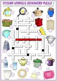 Make a crossword puzzle make a word search from a reading assignment make a word search from a list of words. Kitchen Utensils Esl Crossword Puzzle Worksheets For Kids