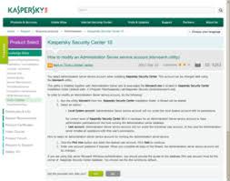 Kaspersky How To Modify An Administration Server Service Account Klsrvswch Utility