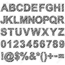 If you're feeling uninspired and creatively blocked, you can get back into drawing by doing these brief daily exercises. Hand Drawing Alphabet Numbers And Others Chars Royalty Free Cliparts Vectors And Stock Illustration Image 17610216