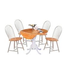 I have only had this set for a few months and 2 of the chairs are already broken. 5 Piece Cottage Style Dining Set With Dining Chairs And Dining Table In White And Natural Walmart Com Walmart Com
