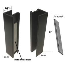 Shower Door U Channel With Metal Strike Plate For 3 8 And 5 16 Glass Dark Bronze And Magnet Set Awesome Products Selected By Shower Doors Glass Plates
