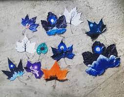 Commision work, seni lukis, lukisan kopi. Karya Seni Lukis Dengan Media Daun Yang Begitu Luar Biasa