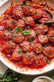 You Ll Love These Juicy And Tender Italian Style Baked Meatballs In Your Favorite Marinara Sau Oven Baked Meatballs Baked Meatball Recipe Oven Meatballs Recipe