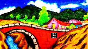 Ve tranh to mau drawing coloring 1121745 views. Gambar Mewarnai Pemandangan Alam Gunung Hewan Belajar Crayon Rumah Jembatan Sungai Di Rebanas Rebanas