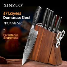 4.2 out of 5 stars 643. Hot Discount 35 12 12 Xinzuo 7 Pcs Kitchen Knife Sets With Acacia Wood Kitchen Knife Holder Damascus Steel Knives Pakkawood Handle Pro Chef S Gift