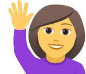 Woman Raising Hand Joypixels Sticker - Woman Raising Hand ...
